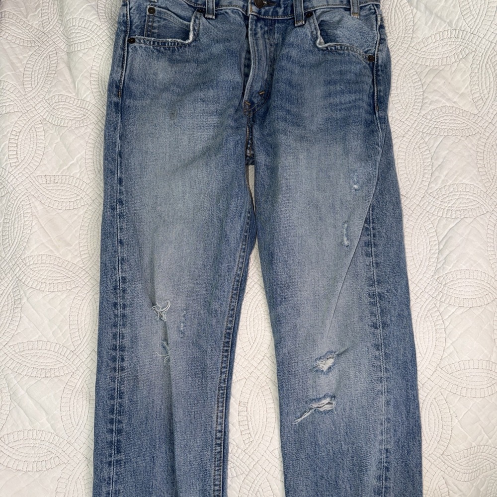 Levis 505 C Sz 26x26 ORANGE TAB Tag Vintage Style 80s Punk Straight Leg Distress - Picture 4 of 15